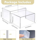 Acrylic Clear Kitchen Rack for Dishes, Spices Jars and Mugs, Kitchen Counter Cabinet Organizer, Clear Spice Rack Shelves, 5mm Thick, 2 Pack by CozyNest Decor