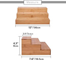 Step Spice Rack Set Cabinet Shelf Spice Holder, 3-Tier Bamboo Spice Organizers for Cabinet/Pantry/Cupboard/Countertop, Step Display Rack for Toy Suitable for Home/Office, 2 Pack Step Rack by CozyNest Decor