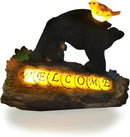 Bear Garden Decorations,Bear Solar Lights Outdoor Garden,Outdoor Solar Lights for Yard Decorations,Bear Garden Welcome Plaque Statue。 by GreenHaven Gardens