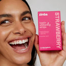 Zimba Strawberry Flavored Teeth Whitening Strips | Vegan, Enamel Safe Hydrogen Peroxide Teeth Whitener for Coffee, Wine, Tobacco, and Other Stains | 14 Day Treatment | Strawberry by CozyNest Decor
