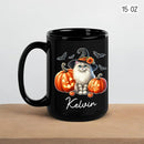 Personalized Turkish Angora Wearing Witch Hat Mug 11oz 15oz, Halloween Turkish Angora Coffee Cup with Custom Name, Cat Pumpkins Ceramic Mug for Halloween, Cat Pet Black Cup Gift for Pet Lover by TinyTreasures Baby Boutique