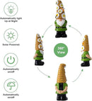 Solar Gnome Garden Statue for Decor: Outdoor Figurines Sculpture with Lights and Bee for Lawn Patio Yard Balcony - Gifts for Mom Women by GreenHaven Gardens