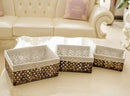Rectangular Woven Seagrass Storage Bins with Handle,Kingwillow. (water hyacinth, Medium) by GreenHaven Gardens