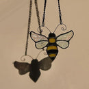 Bumble Bee Ornament Stained Glass Window Hanging Suncatcher Home Decor, Birthday Gifts for Mom Grandma Aunt Sister Bee Lover, Mother's Day Bee Decoration by GreenHaven Gardens
