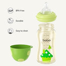 YOHKOH PPSU Baby Bottle Wide Neck, Newborn Anti-Colic Baby Bottle with Natural Response Nipple, Streamlined Body, Easy to Clean (8.8oz (Pack of 4), Green) by TinyTreasures Baby Boutique
