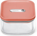 Caraway 1qt Glass Airtight Food Storage Container with Lid – Non-Toxic, BPA-Free Kitchen Storage Container – Stackable, Space-Saving Airtight Container for Dry Goods and More - Perracotta by CozyNest Decor