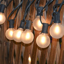 LED Outdoor String Lights 25Ft G40 Frosted White Globe Patio Lights Waterproof with 27 Shatterproof LED Bulbs, Hanging Outdoor Christmas Decorations Lights for Backyard Bistro Wedding Party Garden by TinyTreasures Baby Boutique