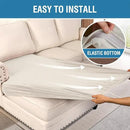 H.VERSAILTEX Velvet Stretch Individual Chaise Cover Sectional Couch Covers for L Shaped Sofa Both Left/Right Furniture Protector Seat Cushion Sofa Cover (1 Piece Chaise Cover, Porcelain) by CozyNest Decor