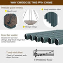 Sympathy Wind Chimes Outdoor Deep Tone,36Inch Melody Wind Chimes Large with 6 Heavy Tubes Tuned Bass Tone,Memorial Windchimes Personalized for Mother Father,Garden Decor Chime,Forest Green by CozyNest Decor
