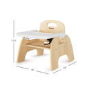 Foundations Easy Serve 7" Wood Feeding Chair for Toddlers, Adjustable Harness, Removable Dishwasher Safe Tray, “No Tip” Base, Baltic Birch Plywood by TinyTreasures Baby Boutique