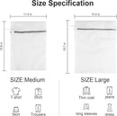 Honeycomb Lingerie Bags with Hanging Loop- 2Pack MDSXO Mesh Laundry Bags for Washing Delicates, White Wash Bags for Lingerie, Baby Clothes [1Medium+ 1Large] by TinyTreasures Baby Boutique
