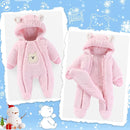 Fairy Baby Newborn Baby Winter Snowsuit Bear Thick Romper Footie Double Zip Hooded Jumpsuit Fleece Coat Infant Boy Girl 0-12M by TinyTreasures Baby Boutique