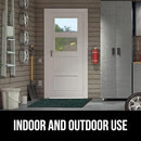 GORILLA GRIP 100% Waterproof All-Season WeatherMax Doormat, 72x24, US Designed Natural Rubber, Stain and Fade Resistant, Low Profile Indoor Outdoor Door Mats, Easy Clean Patio Mat, Green Palm by CozyNest Decor