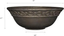 Classic Home and Garden Indoor/Outdoor Round Corinthian Resin Flower Pot Planter Bowl, Bronze, 12" by GreenHaven Gardens
