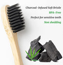 Bamboo Toothbrushes Soft Bristles, Biodegradable Eco-Friendly Toothbrush 10 Pack, BPA Free Charcoal Bamboo Tooth Brush, Organic, Natural, Green and Compostable Tooth Brushes by TinyTreasures Baby Boutique