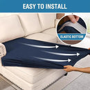 H.VERSAILTEX Velvet Stretch Individual Chaise Cover Sectional Couch Covers for L Shaped Sofa Both Left/Right Furniture Protector Seat Cushion Sofa Cover (1 Piece Chaise Cover, Navy) by CozyNest Decor
