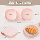 Silicone Foldable Novelty Dinner Plates,Baby Plates Travel Essential with Forks and Spoons,Microwave & Dishwasher Safe,Blush by TinyTreasures Baby Boutique