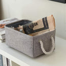 Storage Basket Fabric Sturdy Canvas Storage Bins Organizer with Handles for Clothes and Storage Foldable Storage Boxes Cubes by TinyTreasures Baby Boutique