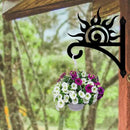 peacoblue Iron Plant Hangers Hooks Sunrise for Outdoor Indoor Hanging Plants Flower Fern Pots Lantern Bird Feeder Wind Chimes, 12"x15" Weather Resistant Metal Wall Holder for Porch Garden Farmhouse by GreenHaven Gardens