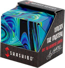 Shashibo Shape Shifting Box - Award-Winning Fidget Toy w/ 36 Rare Earth Magnets - Fidget Cube Transforms Into Over 70 Shapes, Sensory Toy Gift for Kids, Teens, and Adults (Mystic Ocean) by TinyTreasures Baby Boutique