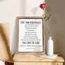 Christian Wooden Wall Sign, Decorative Signs for Home Decor, Religious Artwork, Bible Verse Decoration, Framed Wall Plaque Sign 15 * 11.5 inches, For I am Persuade by CozyNest Decor