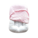 Hooyax Muslin Baby Lounger Cover Soft Organic Cotton Slipcover Fits Newborn Lounger for Baby Boys and Girls (Pink) by TinyTreasures Baby Boutique