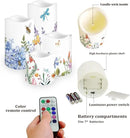 Ystardream Lavender Orchid LED Flameless Candles with Remote and Timer, Battery Operated Flickering for Festival Wedding Home Party Decor 4pcs by GreenHaven Gardens