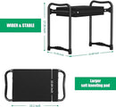 TomCare Garden Kneeler and Seat 10.64” Wider Larger Soft Kneeling Pad Garden Bench with 2 Large Tool Pouches Heavy Duty Garden Stool Foldable Tools Gardening Gifts for Women Men Gardeners,Black by GreenHaven Gardens