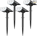 BAXIA TECHNOLOGY Solar Spot Lights Outdoor Waterproof, 3 Lighting Modes Solar Spotlights, Dusk to Dawn Spot Light for Yard Pathway Landscape Driveway, Warm White, 6 Pack by GreenHaven Gardens