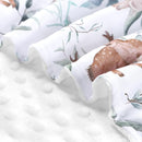 TANOFAR Baby Carseat Canopy, Peekaboo Opening Car Seat Canopy for Babies, Soft and Breathable Infant Carrier Canopy, Multi-use Baby Carrier, Stroller, Nursing Cover, Minky Blanket, Animal Leaf by TinyTreasures Baby Boutique