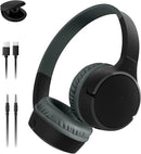 Belkin SoundForm Mini Kids Wireless Headphones w/Built-in Microphone, 30H of Playback Time, Fun Stickers, & Case - Over-Ear Headsets for Online Learning, School, iPhone, iPad, Galaxy, & More - Black by TinyTreasures Baby Boutique