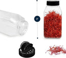 ROYALHOUSE 6 PACK 32 Oz with Black Cap, Plastic Spice Jars Bottles Containers, Perfect for Storing Spice, Herbs and Powders, Lined Cap, Safe Plastic, PET, BPA free, Made in the USA by CozyNest Decor