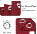 Easy-Going Blackout Curtains for Bedroom, Solid Thermal Insulated Grommet and Noise Reduction Window Drapes, Room Darkening Curtains for Living Room, 2 Panels(42x63 in, Christmas Red) by CozyNest Decor