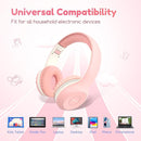 EarFun K2 Kids Bluetooth Headphones, Kids Headphones with Volume Limited, 40H Playtime, Built-in Mic, Stereo Sound, Foldable Over-Ear Headphone for School/Travel/iPad/Tablet, Pink by TinyTreasures Baby Boutique