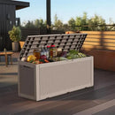 DRATO 100 Gallon Large Deck Box, Outdoor Storage Box for Patio Furniture, Patio Cushions, Gardening Tools, Pool Supplies,660lbs Weight Capacity,Waterproof Resin Storage Boxes by CozyNest Decor
