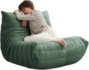 Modern Living Room Chair, Big Bean Bag Adult Floor Sofa, Togo Recliner Memory Foam Lazy Couch Suitable Balcony for Fireside Chair (Green) by CozyNest Decor