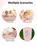 Baby Lounger for Newborn 0-24 Months, Breathable & Soft Infant Lounger, Adjustable Tummy Time Lounger for Home and Travel, Baby Girls & Boys Newborn Babies Essentials Stuff, Pink by TinyTreasures Baby Boutique