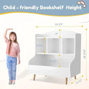 Toy Storage Organizer, 3 Tier Floor Standing Toddler Bookshelf with Legs, 5 Cube Kids Bookshelf and Toy Storage, Book Shelf for Kids Room, Living Room, Nursery, White by CozyNest Decor