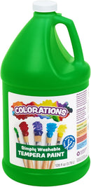 Colorations Paraben-Free Washable Tempera Paint for Kids - 1 Gallon Value Size. Vibrant Green. Non-Toxic and Made in The USA by TinyTreasures Baby Boutique