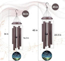 Personalized Sympathy Wind Chimes, 36inch Customized Wind Chime, Memorial Gifts for Loss of Loved One, Wind Chimes in Loving Memory of Dad/Mom, Condolences Gifts for Funeral by CozyNest Decor