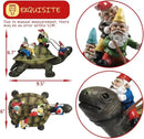 Sunthus Garden Gnome Turtle Statues Yard Art Resin Figurine Decorations Outdoor Garden Décor by CozyNest Decor