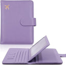 Melsbrinna Rfid Passport Holder for Travel women/Men, Cute Passport Wallet Rfid Blocking Card Slots, Rfid Passport Cover/CaseTravel Wallet, Passport Book Holder (1, Purple) by TinyTreasures Baby Boutique