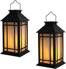 13-Inch IP65 Waterproof Battery-Powered Outdoor Lantern with Led Flameless Candle and 6-Hour Timer - Decorative Lantern for Patio & Garden(2 Pack) by GreenHaven Gardens