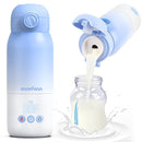 Portable Bottle Warmer for Travel, Dual Heating Modes for Breastmilk & Water, Portable Bottle Milk Warmer with Fast Heating & Long Battery Life, 12 Ounces Large Capacity (Blue) by TinyTreasures Baby Boutique