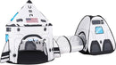 JOYIN White Rocket Ship Pop up Play Tent with Tunnel and Playhouse Kids Indoor Outdoor Spaceship Tent Set by TinyTreasures Baby Boutique