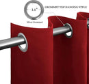 Easy-Going Blackout Curtains for Bedroom, Solid Thermal Insulated Grommet and Noise Reduction Window Drapes, Room Darkening Curtains for Living Room, 2 Panels (52x63 in,Christmas Red) by CozyNest Decor