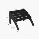 WestinTrends Outdoor Ottoman, Patio Adirondack Ottoman Foot Rest, All Weather Poly Lumber Folding Foot Stool for Adirondack Chair, Widely Used for Outside Porch Pool Lawn Backyard, Weathered Wood by CozyNest Decor