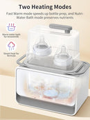 GROWSNY Fast Baby Bottle Warmer, 12-in-1 Milk Warmer with Steam and Water Bath Warming Modes for Breastmilk &Formula, Food Heating,with Thaw, Steri-lize, Egg Boil Function, Fits Most Types of Bottles by TinyTreasures Baby Boutique