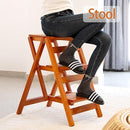 Wooden Step Stool for Adults/Folding stools Wood Step Ladder/Lightweight Step Stool/Folding Step Stool, Portable Ladder, Anti-Slip Ladder,high Chair,Step Chair by TinyTreasures Baby Boutique