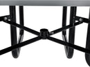 Global Industrial 46" Round Picnic Table, Expanded Metal, Gray Thermoplastic Coating, Attached Benches, 1-1/2” Umbrella Pole Hole, Outdoor-Rated, 1000 lb Capacity by GreenHaven Gardens
